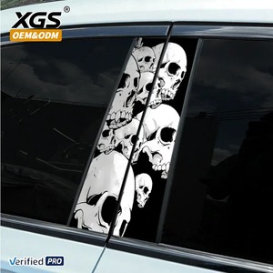 <span class=keywords><strong>Skull</strong></span> đồ họa B trụ cột TRIM Pet tự động trang trí cửa xe trụ cột dán 2 cái - Product Image 1