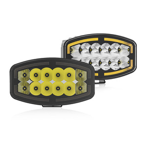 10 Inch Oval LED <b>Work</b> <b>Light</b> Off Road Spotlights White Yellow Dual Beam DC Power - Product Image 2