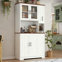 Buffet de cuisine moderne de luxe en bois blanc avec double tiroir coulissant pour épices, modulaire et durable, pour cuisine et salle à manger