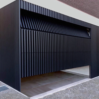 Système de sécurité moderne et personnalisé à volets roulants à vue complète Villa résidentielle Porte de garage extérieure à grille encastrée en alliage d'aluminium