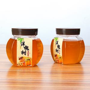 Bote vacío de plástico transparente para <span class=keywords><strong>miel</strong></span>, bote de plástico hermético para mermelada de abeja con tapa de plástico, venta al - Product Image 6