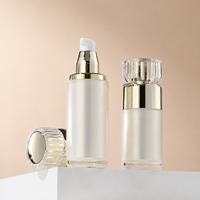 Flacon vide de luxe en acrylique or rose pour sérum cosmétique, 15ml, 30ml, 40ml, 50ml, 100ml, 120ml, 10g, 15g, 30g, 50g, pour soins de la peau