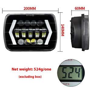 Faro LED per Auto da 7 Pollici H4 Abbagliante con Occhio d'<span class=keywords><strong>Angelo</strong></span> a Freccia, Luce Diurna DRL, Indicatore di Direzione Bianco Giallo, Luce Fendinebbia Fuoristrada 12V Universale - Product Image 3