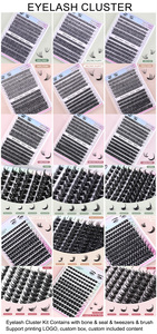 Cụm lông mi Kit nhãn hiệu riêng Lash cụm Tóc tổng hợp tái sử dụng tàn ác-miễn phí DIY Trung Quốc venders - Product Image 6