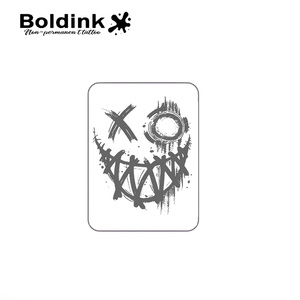 Tatuaggio semipermanente Boldink Black Smile Face Graffiti per arte corporea, impermeabile, a lunga durata (2 settimane), con inchiostro a base di erbe, adesivo. - Product Image 4
