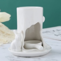 Nouveau design de chauffe-bougies en céramique brûleur de poêle à arôme parfumé diffuseur de cire d'huile parfumée pour application de salon vente d'usine