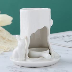 Nouveau design de chauffe-bougies en céramique brûleur de poêle <span class=keywords><strong>à</strong></span> arôme parfumé diffuseur de cire d'huile parfumée pour application de salon vente d'usine - Product Image 4