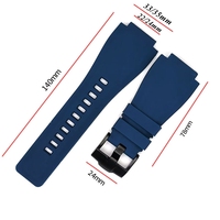 Bracelet de montre en caoutchouc souple de 22mm 24mm avec boucle en caoutchouc pour Bell & Ross BR 03-92 Diver Saturn, accessoires de montre