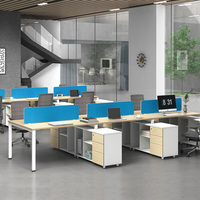 Cloison de bureau modulaire en gros, centre d'appels, bureau pour 2, 4, 6 personnes, bureau moderne pour 6 personnes, poste de travail