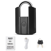 Cadenas biométrique en alliage de Zinc noir haute sécurité empreinte digitale armoire intelligente casier serrure de porte serrure avec clé TTlock App