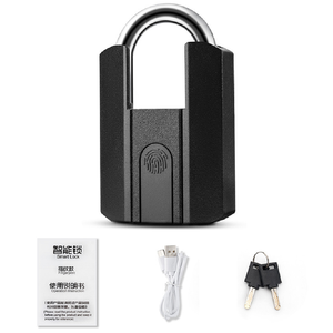 Black Zinc Alloy Biometric Padlock High Security Fingerprint Smart Cabinet Locker Door <strong>Lock</strong> Pad <strong>Lock</strong> With Key TTlock <strong>App</strong> - Product Image 2