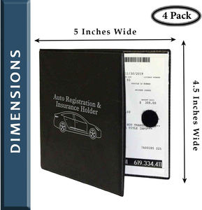 Porte-carte <span class=keywords><strong>d</strong></span>'assurance et <span class=keywords><strong>de</strong></span> permis <span class=keywords><strong>de</strong></span> conduire auto-adhésif en velcro résistant, imperméable et élégant pour toutes les voitures, camions, motos, remorques, bateaux - Product Image 3