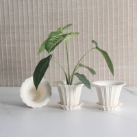 Vases de table modernes pour la maison et le jardin, pots de fleurs en céramique rétro de luxe, pots de plantes succulentes classiques vintage avec drainage