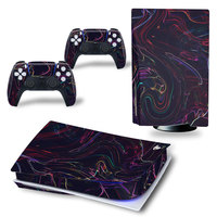 Pour Sony pour Playstation 5 PS5 PS 5 Console de jeu et 2 manettes Autocollants de protection en vinyle pour console de jeu Accessoires de jeu