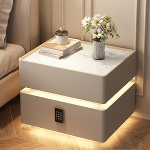 Table de chevet suspendue pour chambre à coucher de luxe moderne Table de chevet simple en bois massif intelligente multifonctionnelle <span class=keywords><strong>rechargeable</strong></span> <span class=keywords><strong>sans</strong></span> <span class=keywords><strong>fil</strong></span> - Product Image 3