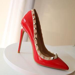 <span class=keywords><strong>Scarpe</strong></span> da Sposa Artigianali di Alta Qualità per Donna, Tacchi Altissimi <span class=keywords><strong>con</strong></span> <span class=keywords><strong>Borchie</strong></span>, 12cm, Slip-On, Estate-Autunno - Product Image 5