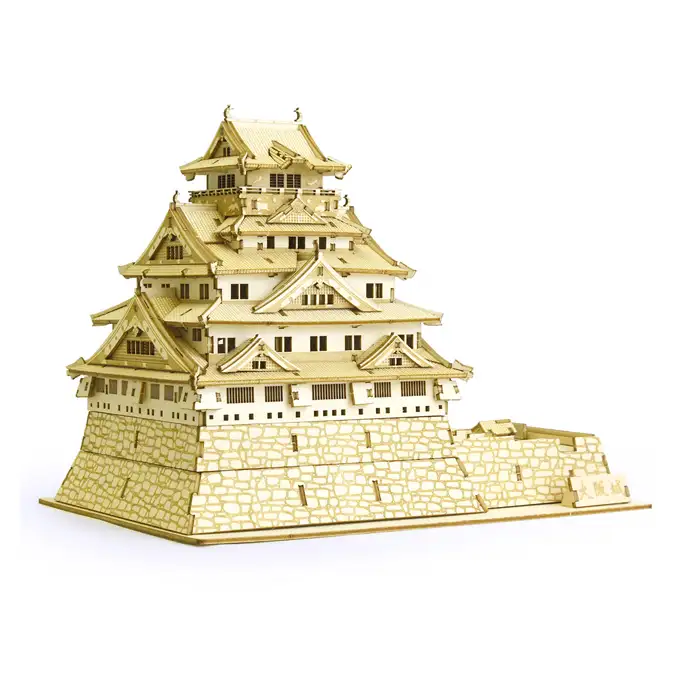 क्रिसमस उपहार जापान ओसाका महल 3d बच्चों लकड़ी पहेली खिलौने