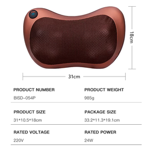 Almohada de Masaje <span class=keywords><strong>Shiatsu</strong></span> 3D con Calor para Aliviar el Dolor Muscular, Recargable para el Hogar y el Automóvil, para Masaje de Cuello y Cintura - Product Image 6