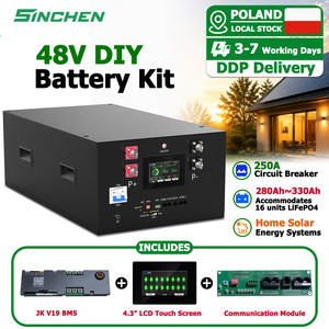 ชุดแบตเตอรี่ Lifepo4 แบบกล่อง DIY 48V พร้อมชั้นวางแบบซ้อนได้ จัดส่งแบบ DDP จากสต็อก EU พร้อมระบบจัดการแบตเตอรี่ JK V19 BMS สำหรับสร้างระบบไฟฟ้าภายในบ้าน - Product Image 1