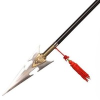 Beliebter 143cm 1,45kg Rotfeder-Speer für Cosplay-Sammlung