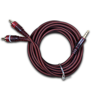 Câble audio 3,5 mm vers 2 RCA mâle-mâle, connexion haut-parleur stéréo, fil de cuivre plaqué argent - Product Image 3