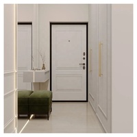 Porte intérieure de luxe pour villas, en bois massif, insonorisée, ignifugée, apprêtée blanche, pré-montée avec cadre
