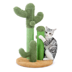 Hot-<span class=keywords><strong>Sale</strong></span> Terbaru Gaya Hijau Kaktus Berbentuk Kain Bukan Tenunan Kucing Menggaruk Pos Cat Memanjat Pohon - Product Image 6