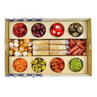 Boîte à bento personnalisée et écologique pour beignets, sauce trempette, sushi, gâteau, boulangerie, brownie, biscuit, boîte d'emballage en papier avec inserts pour tasses