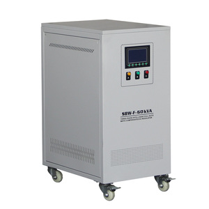 Tự động SBW-60KVA điều khiển công nghiệp <span class=keywords><strong>AVR</strong></span> Điện áp ổn định điều 380V 400V ba giai đoạn đồng bảo vệ AC SVC Cách sử dụng - Product Image 1