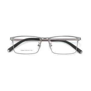 Montures de lunettes métalliques pour hommes Danyang 34880 54-16-150, monture complète quadrilatère linéaire solide, collection Printemps 2025 - Product Image 1
