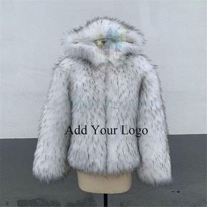 Wholesale Women's <strong>Leo</strong> Print Customer Design Fashion Winter's Faux Fur Coat - Product Image 4