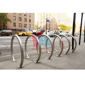 Soporte de seguridad para bicicletas de acero inoxidable de doble cara, resistente, para montaje en suelo, para exteriores, modelo CLASSIC OUTDOOR - Product Image 1