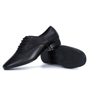 Zapatos de Baile Latinos para Hombre, Estilo Casual, Personalizados por el Fabricante, para Tango, Jazz, con Tacón Bajo y Media Suela de Cuero PU - Product Image 4