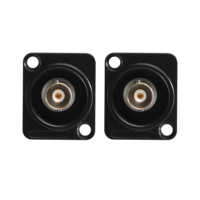 Conector BNC Hembra de Alta Calidad con Contacto de Cobre Aislado, Adaptador de Montaje en Chasis Coaxial RF, ABS IP68 120V Audio Video