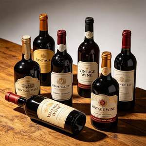 Etichette Adesive Personalizzate per <span class=keywords><strong>Vino</strong></span> <span class=keywords><strong>Rosso</strong></span>, Decalcomanie per Bottiglie con Stampa UV in Rilievo e Lamina Oro Rame - Product Image 1