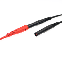 Câble d'extension mâle-femelle à fiche banane 4 mm, isolation PVC, conducteur en cuivre 0,75 mm, 600 V, 12 A, 100 cm, non blindé, pour instrumentation