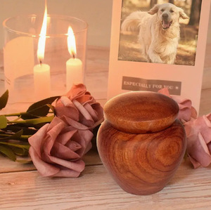 Modern gülağacı köpek külleri hatıra çevre dostu yuvarlak Urn yaratıcı zarif küçük kavanoz güzel anılar hatıra - Product Image 1