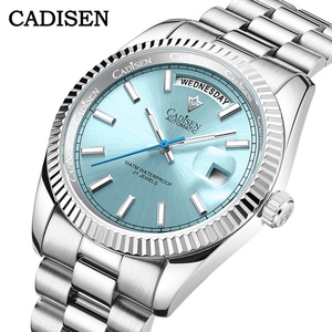 นาฬิกาข้อมือผู้ชาย CADISEN 8215 รุ่นใหม่ ระบบจักรกลอัตโนมัติ พร้อมสารเรืองแสง C3 กระจกแซฟไฟร์เคลือบ AR ใช้กลไก MIYOTA 8215 กันน้ำได้ลึก 100 เมตร ดีไซน์หรูหรา - Product Image 3