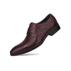 Zapatos Formales de Cuero de Lujo con Punta en Pico para Hombre, con Cordones, Color Marrón, Otoñales, Impermeables, para Bodas y Fiestas - Product Image 4