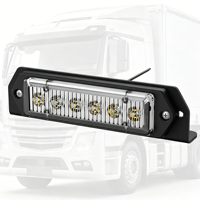 Nouveau phare LED haute puissance 18W, accessoires pour camion, couleurs personnalisées, 6 LED, 19 modes clignotants, lumière d'avertissement, lumière stroboscopique pour voiture