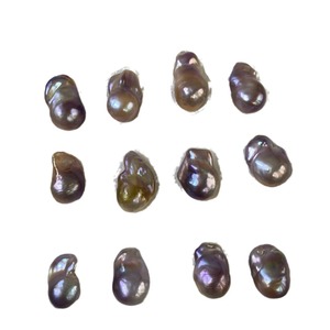 Perles d'eau douce rondes lâches Edison, grandes, blanches, 11-12 mm, avec imperfections, motifs de croissance uniques, couleur nucléaire - Product Image 4