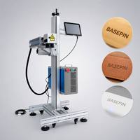 Machine de marquage laser à fibre volante entièrement automatique 20W/30W/50W 1064nm DXF/AI Haute Précision Refroidie par Air Graveur Métal BASEPIN