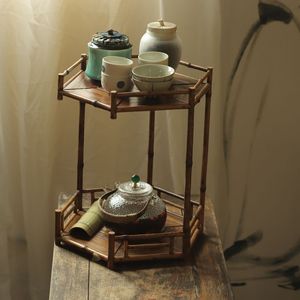Important Item: Meilu Bamboo Liufu <b>Tea</b> Stand, Craftsman's Bamboo <b>Tea</b> <b>Set</b> Storage Rack, <b>Tea</b> Cup Storage Cabinet, <b>Tea</b> Ceremony - Product Image 2