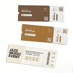 Boleto de Entrada para Eventos Personalizable, de Cartulina Rígida, Impresión de Inyección de Tinta HD, Resistente al Agua, con Código <span class=keywords><strong>QR</strong></span> para Raspar, Textura Resistente - Product Image 3