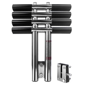 [En Existencia en Estados Unidos] <span class=keywords><strong>Escalera</strong></span> Telescópica de Acero Inoxidable 304 de 4 Peldaños <span class=keywords><strong>para</strong></span> Pontones, <span class=keywords><strong>Buceo</strong></span>, Pesca, Yates, Barcos, Suministros Marinos - Product Image 1