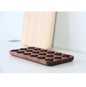 Support de rangement pour œufs en bois brut écologique à 18 emplacements, présentoir long pour comptoir, pour réfrigérateur et armoire de cuisine, OEM - Product Image 5