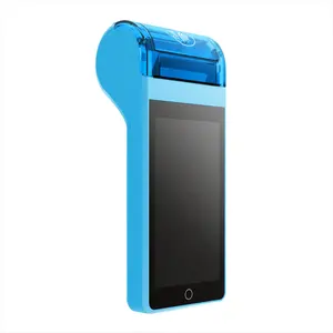 뜨거운 판매 휴대용 58mm 영수증 프린터 5.0 "디스플레이 안드로이드 11 스마트 모바일 터미널 QR 코드 스캐너 소매점 관리