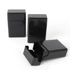 Portasigarette campione gratuito astucci per fumatori di alta qualità scatola per sigarette in plastica di colore nero