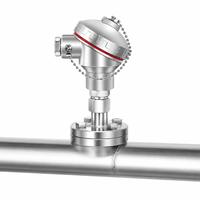 WZP-035 PT100 RTD Temperature Sensor Stainless Steel Probe IP65 Waterproof U-shaped Terminal Thread Mount 4-30mm Probe Length