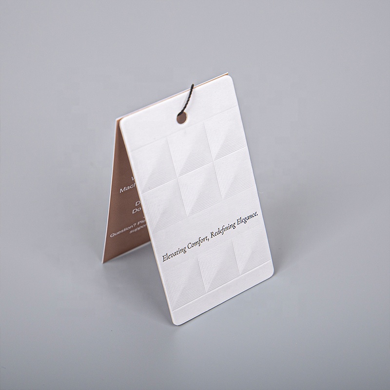 Wholesale Eco-Friendly Kraft Paper Custom Luxury Garment Hang Tags Clothing Labels CMYK 4 Color Offset Printing 250-400gsm